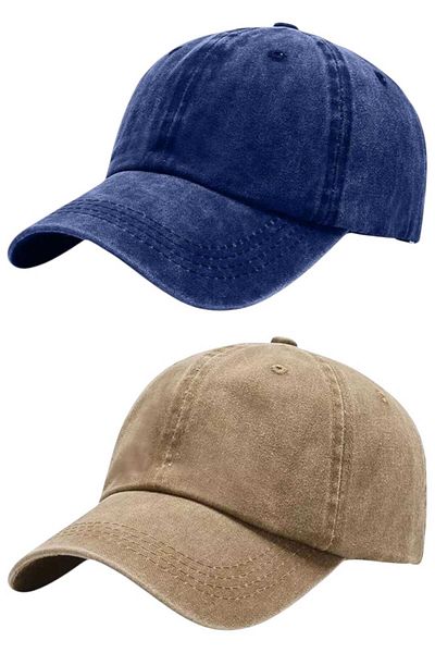 Uniquetrenders Унисекс шапка, 100% памук, винтидж, комплект от 2 бр.
