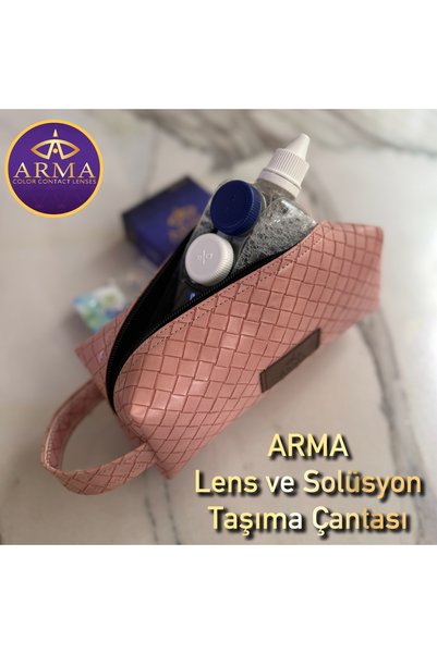 Arma PEMBE ÖRGÜ DESEN LENS VE SOLÜSYON TAŞIMA ÇANTASI