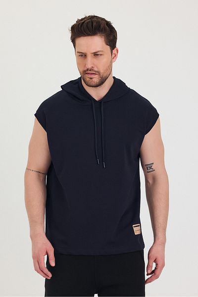 COOL TARZ Φαρδύ μπλουζάκι Unisex με κουκούλα μηδενικό μανίκι