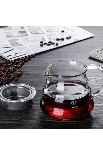 ALSAIF KITCHEN 360ml High Quality Glass Coffee Drip and Serving Pitcher