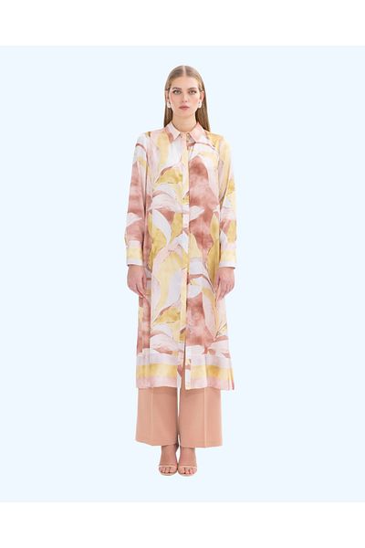SEÇİL Shirt Collar Patterned Tunic