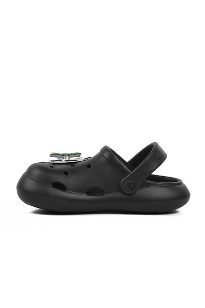 WALKWAY Black Girl's Sabo Slippers F