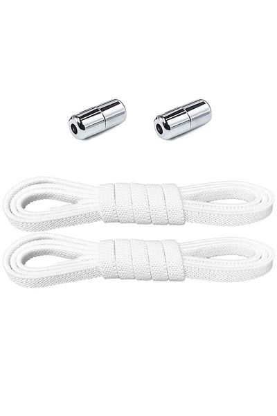 hapshoe Adjustable 1 Pair White Screw Capsule End 6 mm Rubber Practical Laces