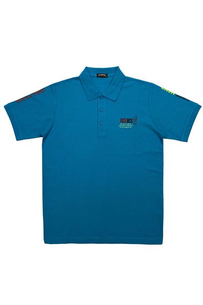 Masimar 100% Cotton Polo Neck T-Shirt with Print Detail