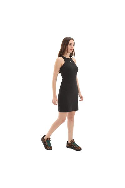 adidas It9881-k Rochie cu tanc cu nervuri Rochie cu fustă neagră pentru femei