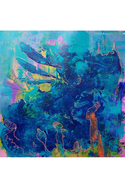 artoloji Pınar Akbaba - İsimsiz - 2023 - Tuval üzerine akrilik boya - 45x45 cm