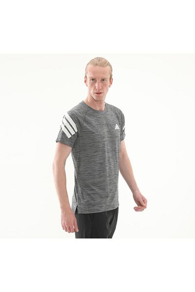 adidas Γκρι μπλουζάκι 3S - Ανδρικό μπλουζάκι Adidas Gym+