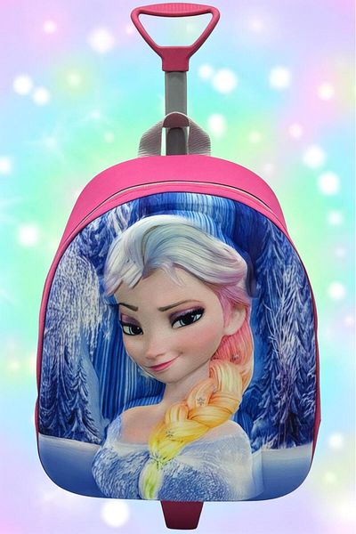 Uniquerrs 2-6 ani Grădiniță Elsa Frozen 3d Eva Printed Daily Rucsac și ghiozdan cu racletă