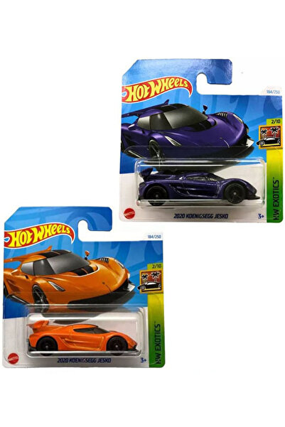 HOT WHEELS 2 Araç Hot Wheels Set - 2020 Koenigsegg Jesko (1/64) Mor & Turuncu
