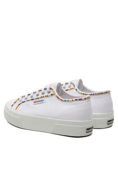 Superga adidasi dama superga 2740 MULTICOLOR BEADS alb