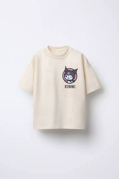 Motebarn Wear Βαμβακερό μπλουζάκι για κορίτσια με λεπτομέρεια στο πίσω μέρος