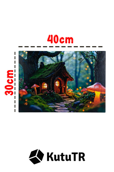 kutuTR Ahşap Puzzle 30x40 cm Ebadında 120 parça M1