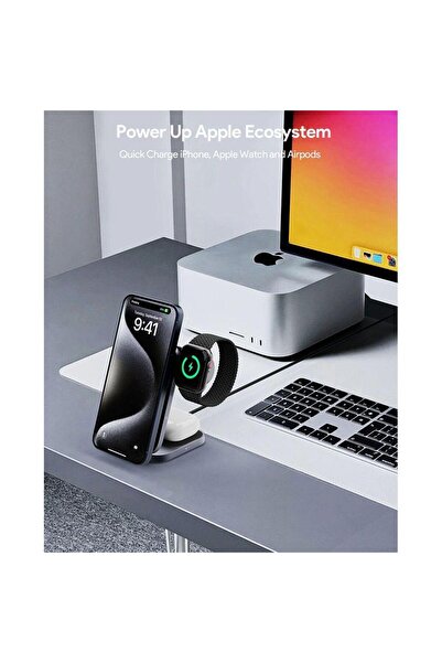 AUKEY 3 In 1 Wireless Charger Grey LCMC312GY