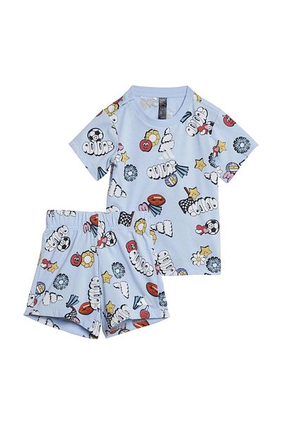 adidas Jd0062-B Adidas I Fun Aop Set Baby T-Shirt Blue
