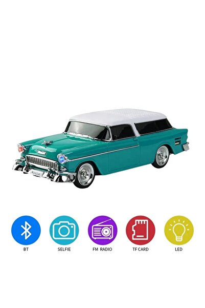 ErginGroup 1955 Model Klasik Araba Bluetooth Hoparlör Speaker 10 Watt Fm Rady...