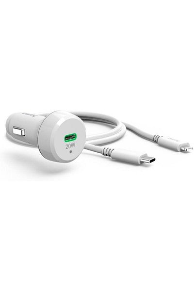 Hama Car Charging Set, Lightning, Power Delivery (PD) , 20W, White