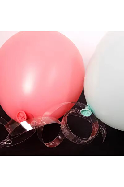 BALON DİYARI Çift Taraflı Balon Yapıştırma Bandı + Balon Zinciri 5 Metre Doğum Günü Organizasyon Dekorasyonu