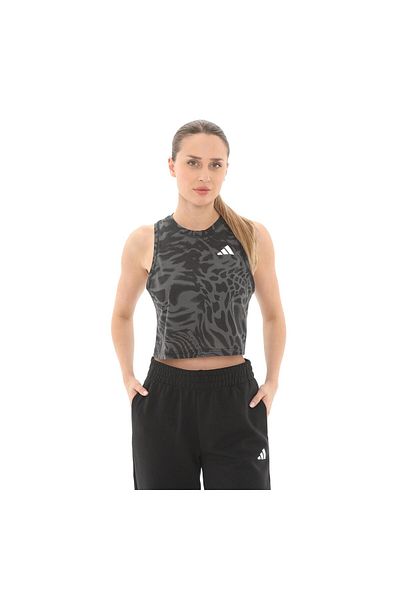 adidas adidas Mın Aop Tank - Tricou pentru femei, antracit JE6153-K