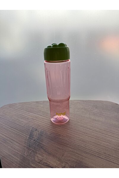 MİMOZA PARK 3-Piece Cute Straw Flask Plastic Bpa-Free (Large Size with Handle)