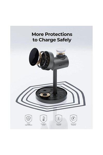 AUKEY 3 In 1 Magnetic Wireless Charger Gray LCMC311GY