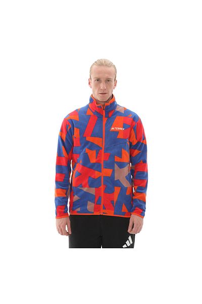 adidas Blue Je3917-E Mt Terrex Aop Fz Fl Men's Jacket