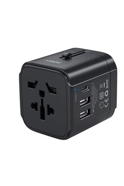 AUKEY محول سفر عالمي PA-TA01 أسود