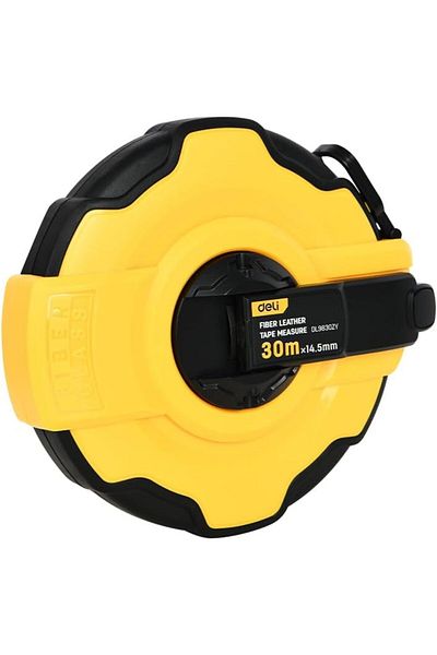 Deli Measure Long Tape, 30 Meter Length, Yellow/Black