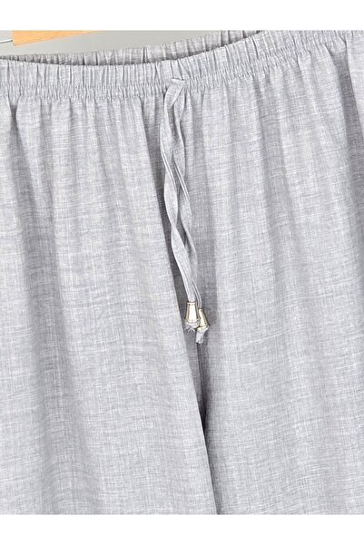 ENDAMIM Linen Pant Large Size Comfortable Fit Without Cover Waist Elastic Size 40-50