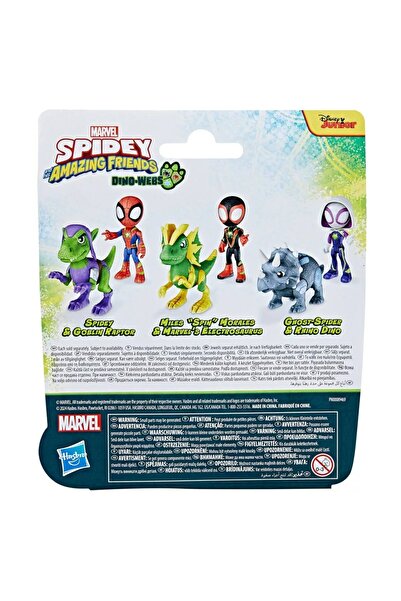 Marvel Spidey and His Amazing Friends Dino Webs Spidey and Goblin Raptor Figure Set of 2