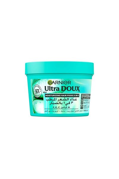 Garnier قناع الشعر ألترا دوكس المرطب بالألوفيرا 3 في 1 للشعر العادي 390 مل 390 مل