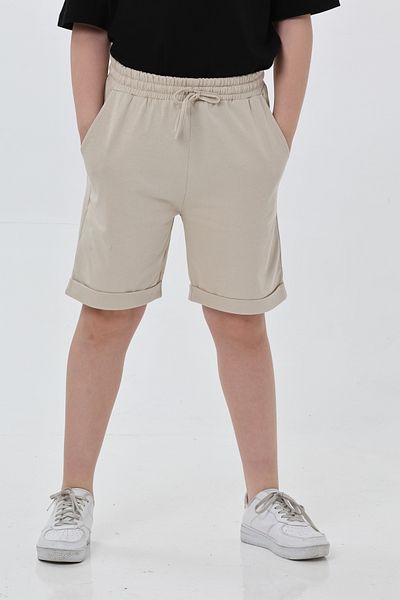 ERDEM KIDS Male Child Basic Cotton Combed Double Leg Pocket Shorts