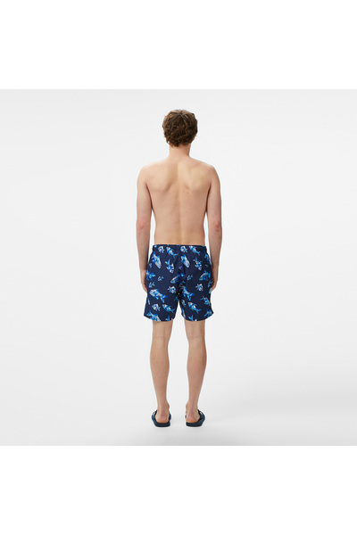 Nautica Erkek Lacivert Regular Fit Desenli Deniz Şortu
