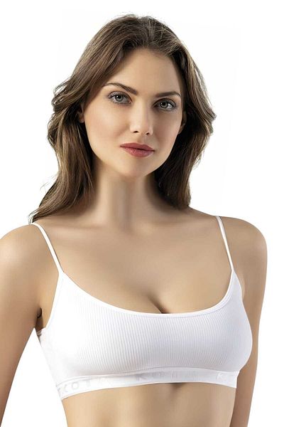 Tezzgelsin Women's 6-Piece Rope Strap Combed Cotton Camisole Fabric Padded Crop Bustier Bra