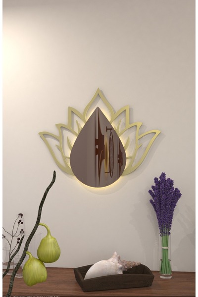 Wallover Design Lotus Damla Tasarım Tescilli Modelimiz Kablosuz (PİLLİ LED) M...
