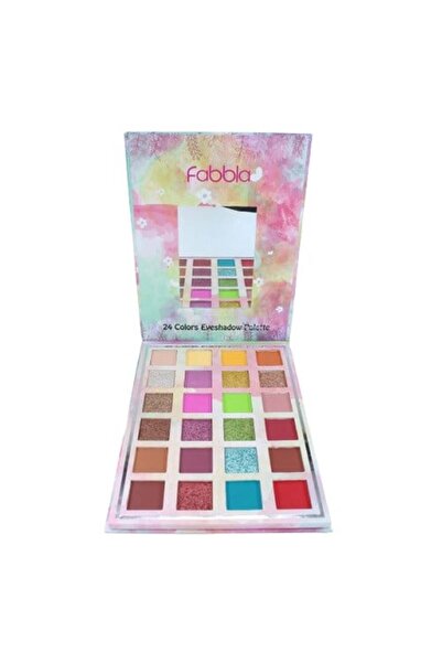 Makeup Paleta farduri de ochi, Fabbla, 24 culori pigmentate, mate si sidefate
