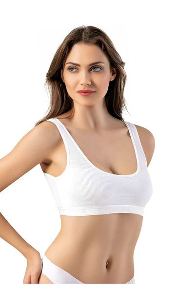 Tezzgelsin Women's 3-Piece Wide Strap Combed Cotton Camisole Fabric Padded Crop Bustier Bra