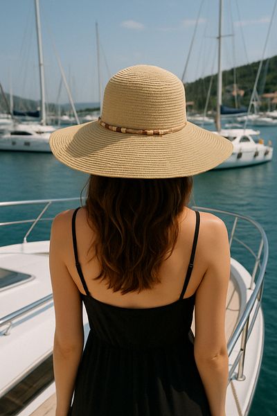 LAGRANZE Women's Wide Brim Straw Hat Summer Hat