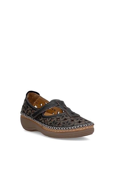 Venüs Γυναικεία Μαύρα Παπούτσια Casual - 25190242Y - Γνήσιο δέρμα
