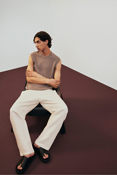 H&M Lastik Örgülü Süveter Regular Fit