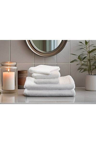 Gentelle Hotel-Quality Bath Towel 100x160 cm | White | 675 GSM | 100% Cotton