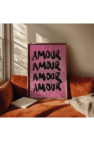 Taranist Poster - Decor roz Amour Love