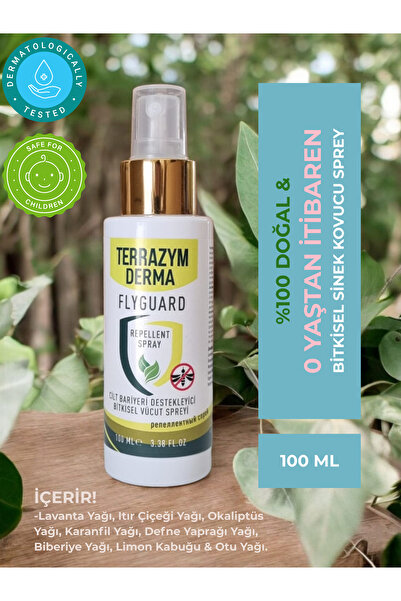 Terrazym Derma Flyguard Bitkisel Sinek Kovucu Sprey 100 ml Hassas Ciltler ve ...