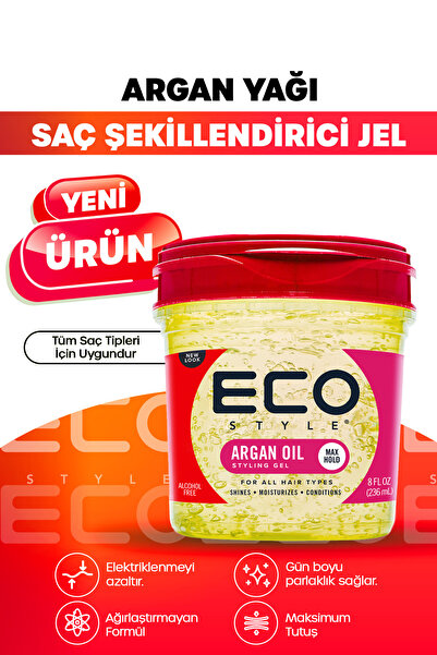 ECO STYLE Doğal Içerikli, Parlaklık Ve Nem Sağlayan Besleyici Argan Yağı Şeki...