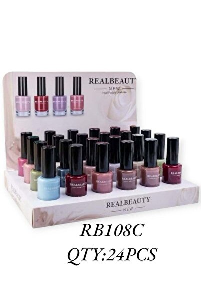 real beauty مجموعة طلاء أظافر مكونة من 24 لونًا