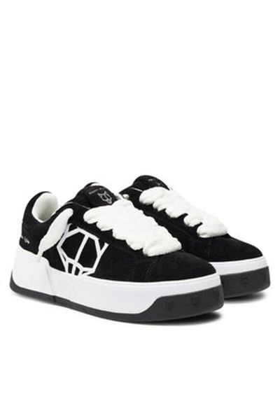 NAKED WOLFE adidași bărbați COW SUEDE negri