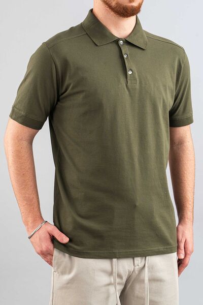 bombe Men's Slim Fit 100% Cotton Soft Textured Polo Neck T-Shirt Basic T-Shir...