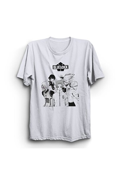 The Fame Unisex plava majica iz anime manga serije Blue Lock Štampano 100% pamuk