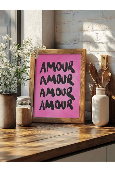Taranist Poster - Decor roz Amour Love
