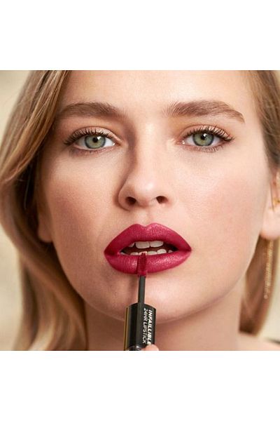 L'Oreal Paris Ruj rezistent la transfer, Loreal, Infallible, cu 2 capete, 502 Red To Stay