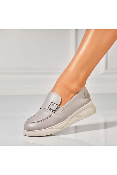 Joana Pantofi dama casual Gri din Piele Ecologica Phoebe